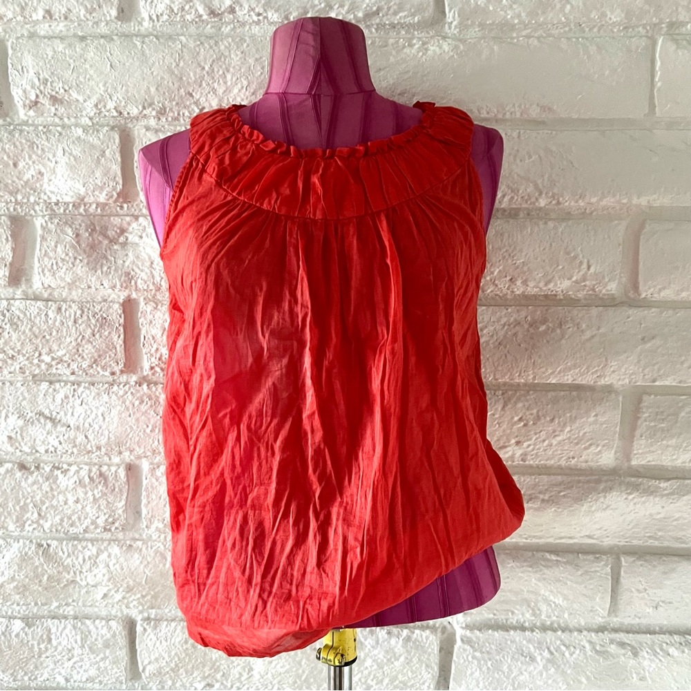 Banana Republic Red Ruched Blouse